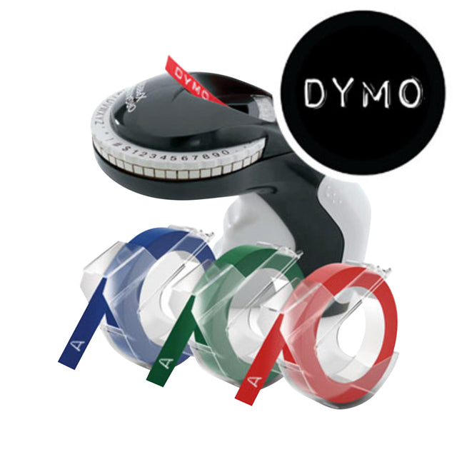 Labeltape Dymo rol 9mmx3M glossy vinyl assorti