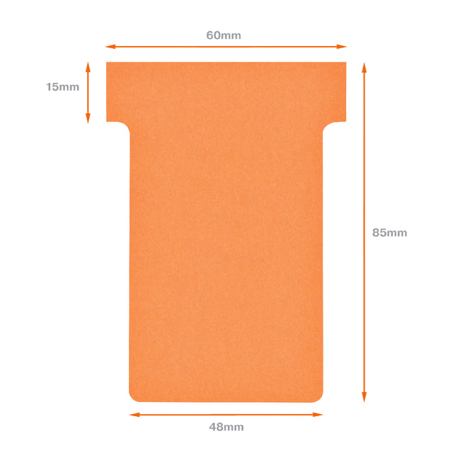 Planbord T-kaart Nobo nr 2 48mm oranje