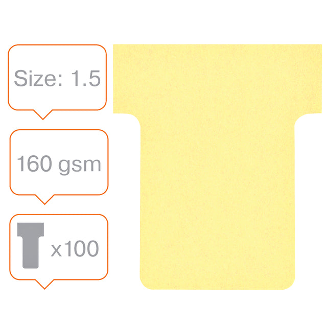 Planbord T-kaart Nobo nr 1.5 36mm geel