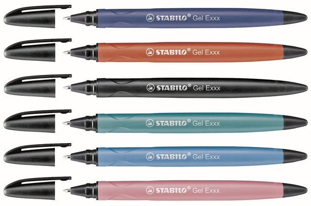 Rollerpen STABILO Gel Exxx blauw (per 10 stuks)