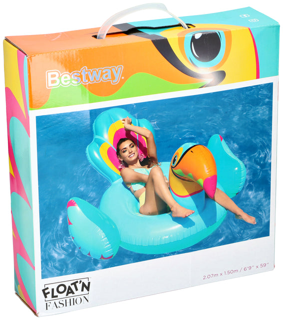 Luchtbed Bestway toucan 207x150cm ride on pvc