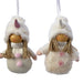Eenhoorn Decoris hanger staand 14cm 2 dessins assorti