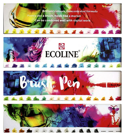 Kleurenstroken Talens tbv Ecoline Brushpen