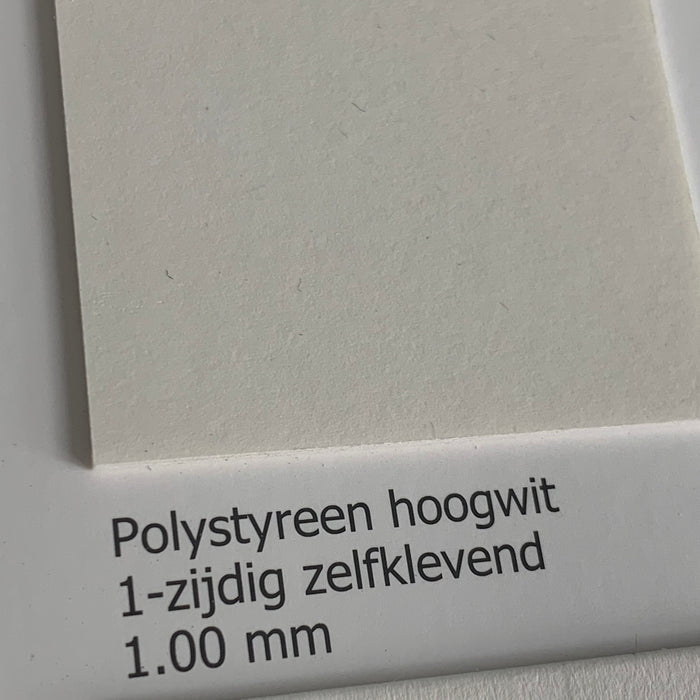 Polystyreen eenzijdig zelfklevend 1mm 80 x 100cm (10 platen)