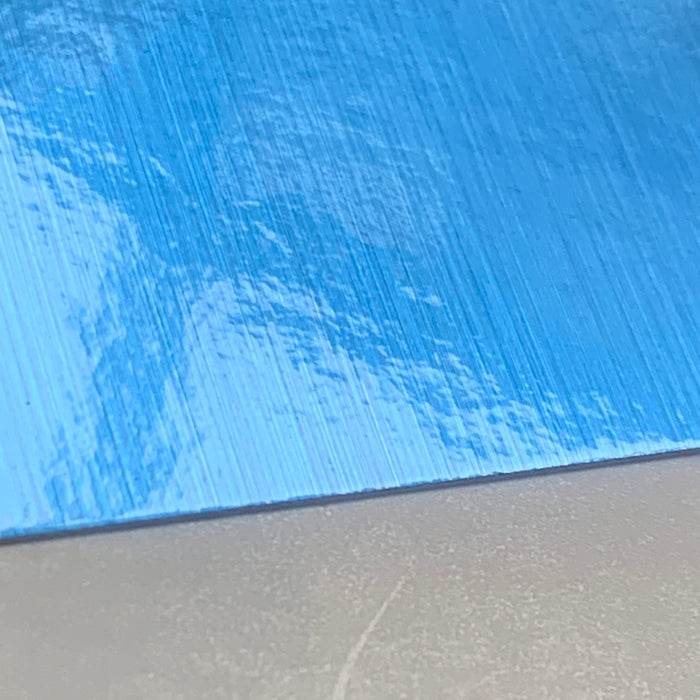 Mirri brushed aluminium blauw glanzend 0.3mm 70 x 100 cm BL 255gr/m2 (25 platen)