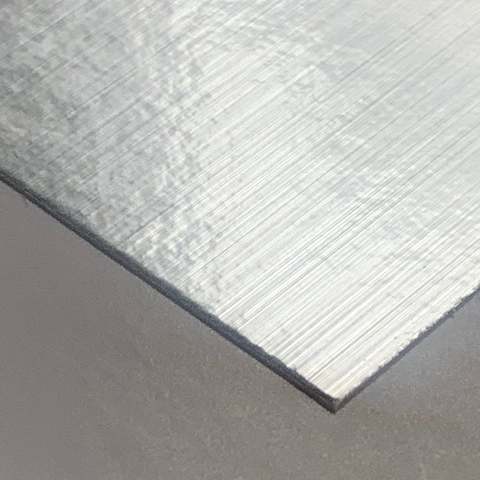 Mirri brushed aluminium zilver glanzend 0.3mm 70 x 100 cm BL 255gr/m2 (25 platen)