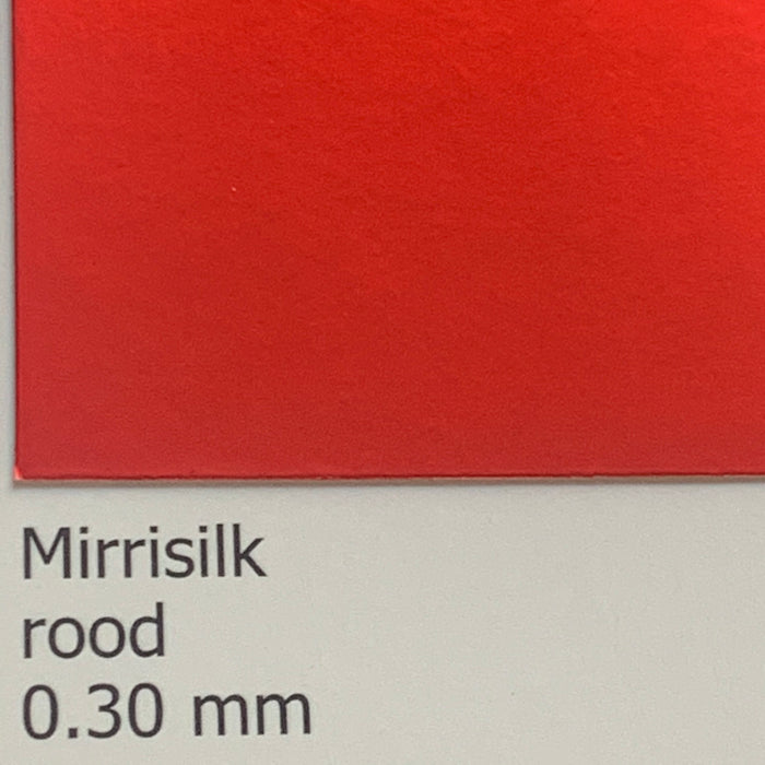Mirrisilk rood 0.3mm 70 x 100 cm BL 290gr/m2 (25 platen)