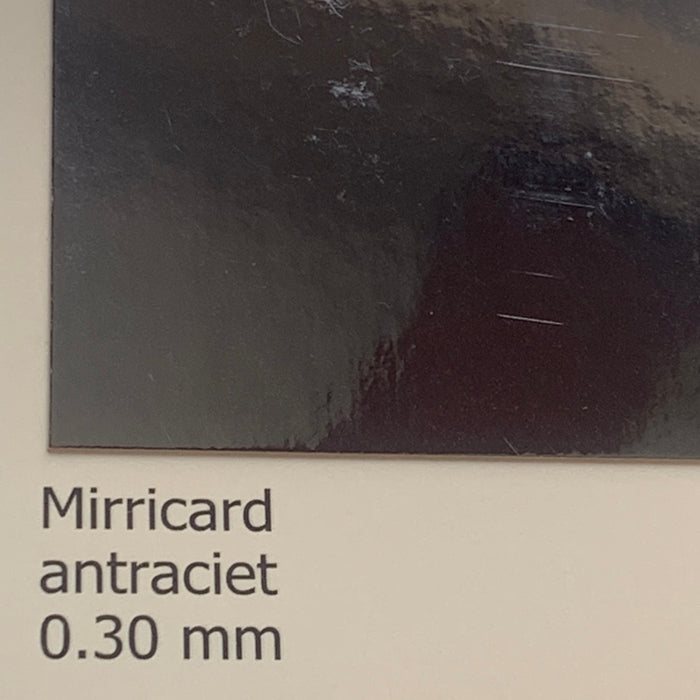 Mirricard antraciet 0.3mm 70 x 100 cm BL 270gr/m2 (25 platen)
