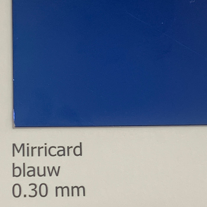 Mirricard blauw 0.3mm 70 x 100 cm BL 270gr/m2 (25 platen)
