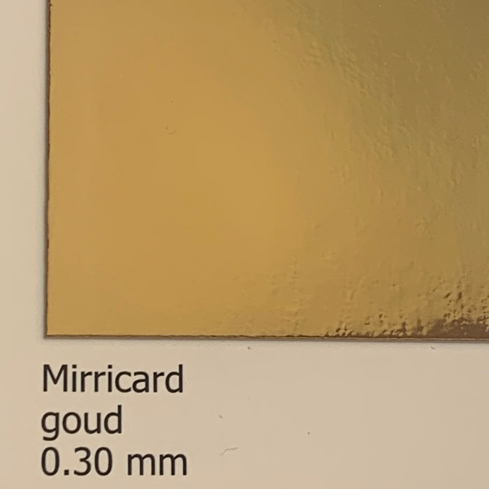 Mirricard goud 0.3mm 70 x 100 cm BL 270gr/m2 (25 platen)