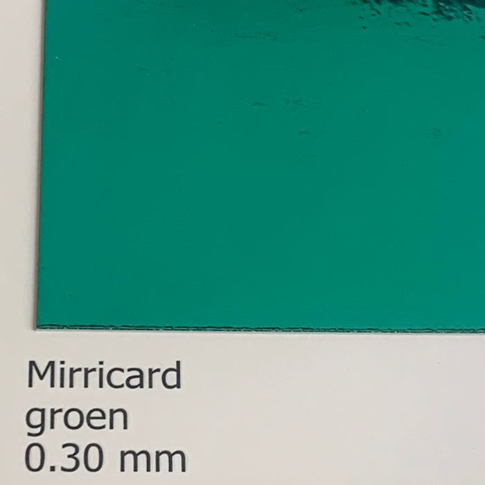 Mirricard groen 0.3mm 70 x 100 cm BL 270gr/m2 (25 platen)