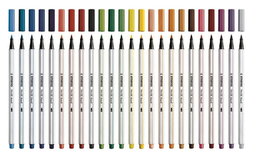 Brushstift STABILO Pen 568/41 donkerblauw (per 10 stuks)