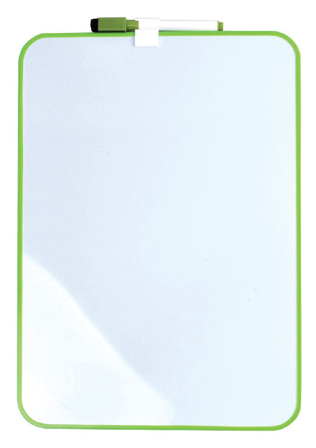 Whiteboard Desq 24x34cm + marker groen profiel