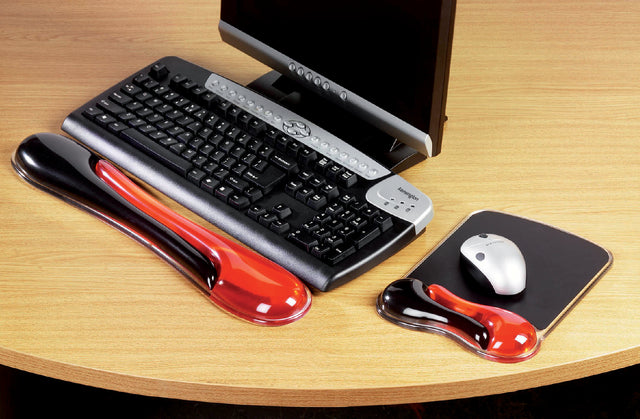 Polssteun toetsenbord Kensington Duo rood/zwart