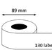 Etiket Dymo 99011 labelwriter 28x89mm adreslabel assorti 130stuks