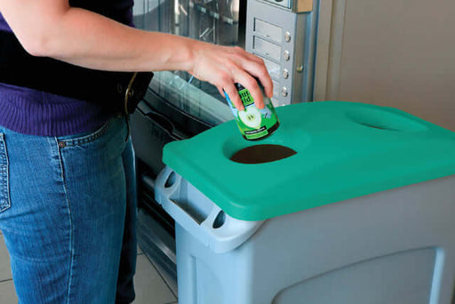 Afvalbakdeksel Slim Jim groen voor flessen