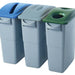 Afvalbakdeksel Slim Jim blauw voor papier