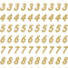 Etiket HERMA 4151 8mm getallen 0-9 goud op transparant 200st