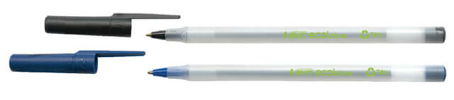 Balpen Bic ecolutions round stic medium zwart (per 60 stuks)