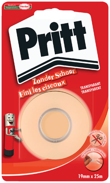 Plakband Pritt 19mmx25m tape zonder schaar (per 12 stuks)