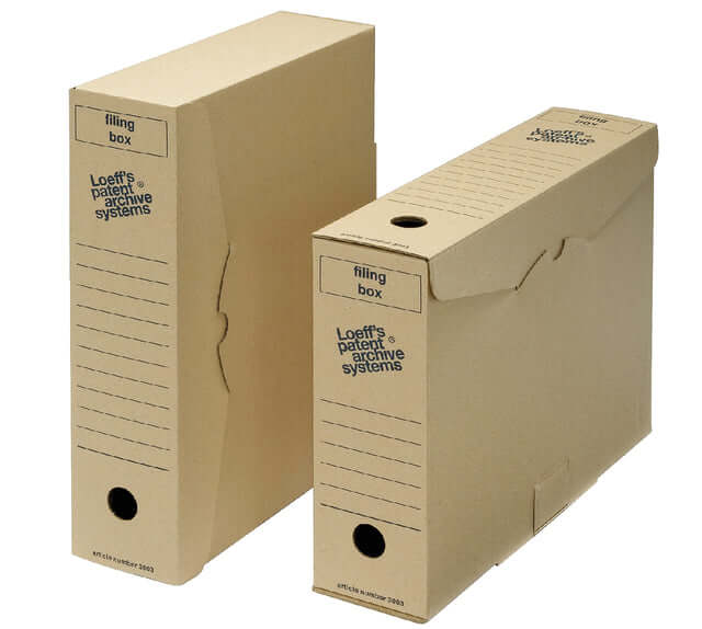 Archiefdoos Loeff's Filing Box 3003 folio 345x250x80mm karton (per 8 stuks)