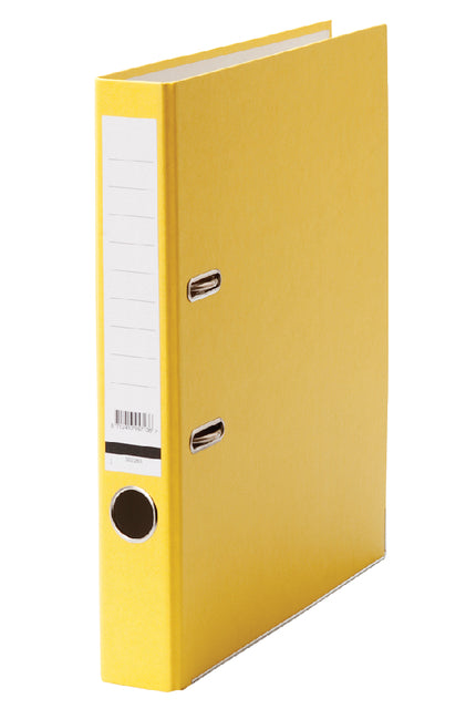 Ordner Qbasic A4 50mm karton geel (per 25 stuks)