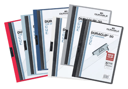 Klemmap Durable Duraclip A4 3mm 30 vellen wit