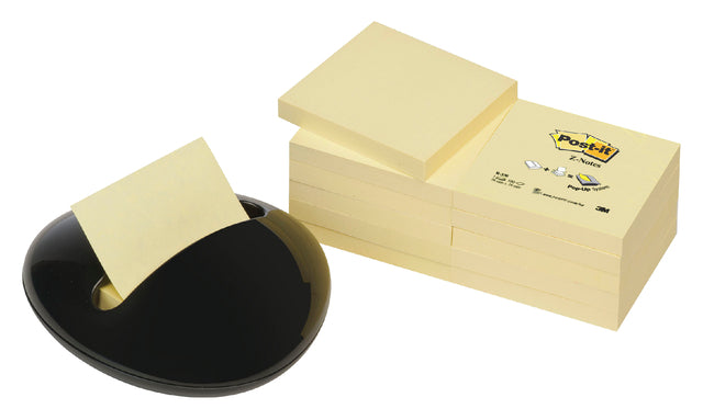 Memoblokdispenser 3M keivormig incl 12 blok Post-it Z-Notes 76x76mm