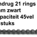 Bindrug GBC 8mm 21rings A4 zwart 25stuks