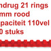 Bindrug GBC 14mm 21rings A4 rood 100stuks