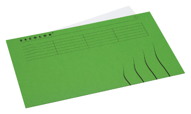 Vouwmap Secolor Folio gelijk 225gr groen (per 25 stuks)