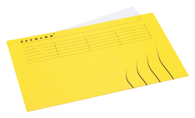 Vouwmap Secolor Folio gelijk 225gr geel (per 25 stuks)