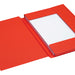 Dossiermap Secolor folio 3 kleppen 225gr rood (per 25 stuks)