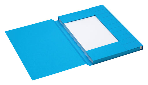 Dossiermap Secolor folio 3 kleppen 225gr blauw (per 25 stuks)