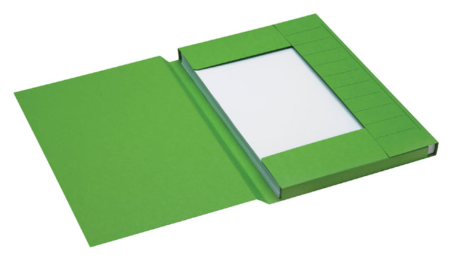 Dossiermap Secolor folio 3 kleppen 225gr groen (per 25 stuks)