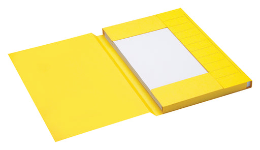 Dossiermap Secolor folio 3 kleppen 225gr geel (per 25 stuks)