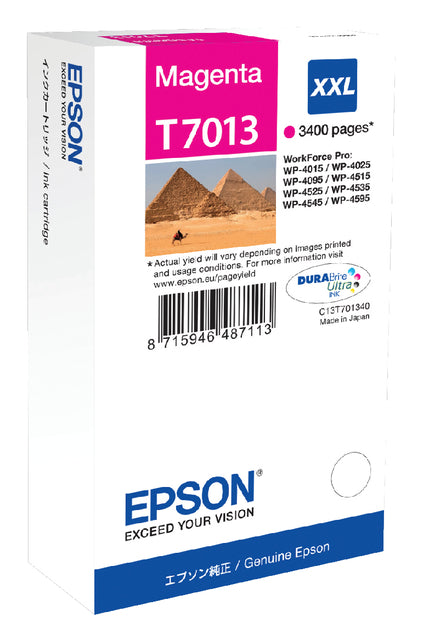 Inktcartridge Epson T7013 rood EHC