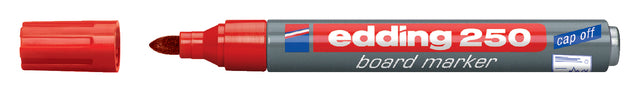 Viltstift edding 250 whiteboard rond rood 1.5-3mm (per 10 stuks)