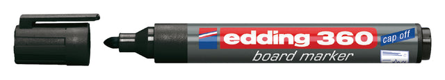 Viltstift edding 360 whiteboard rond zwart 3mm (per 10 stuks)