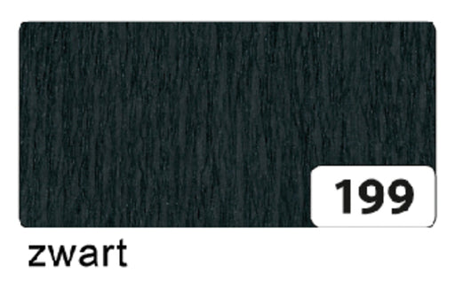 Crepepapier Folia 250x50cm nr199 zwart (per 10 stuks)