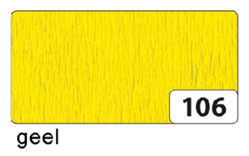 Crepepapier Folia 250x50cm nr106 geel (per 10 stuks)