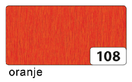 Crepepapier Folia 250x50cm nr108 oranje (per 10 stuks)