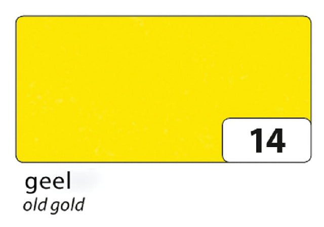 Zijdevloeipapier Folia 50x70cm 20g nr14 geel set à 5vel (per 10 stuks)
