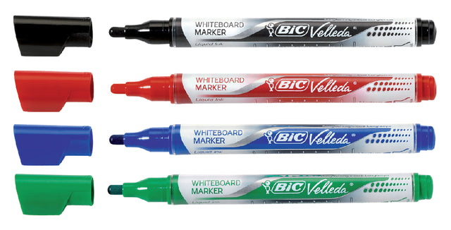 Viltstift Bic Liquid whiteboard rond blauw medium (per 12 stuks)