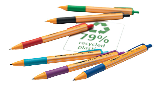 Balpen STABILO Pointball 6030/36 groen (per 10 stuks)