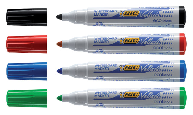 Viltstift Bic 1704 whiteboard rond assorti 1.4mm set à 4st