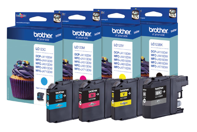 Inktcartridge Brother LC-123C blauw