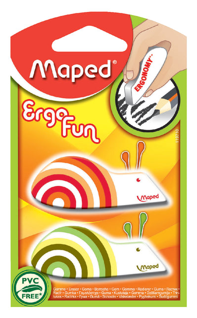 Gum Maped ergo fun blister à 2 stuks assorti (per 12 stuks)