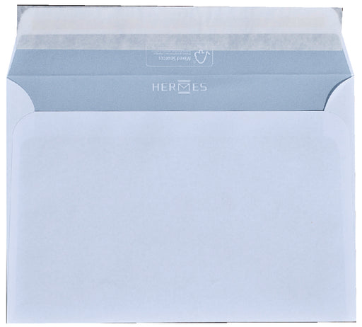 Envelop Hermes bank C6 114x162mm zelfklevend met strip wit (per 10 stuks)