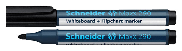 Viltstift Schneider Maxx 290 whiteboard rond zwart 2-3mm